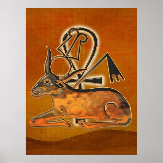 Sacred Bull Egyptian 3D Poster (Vorne)