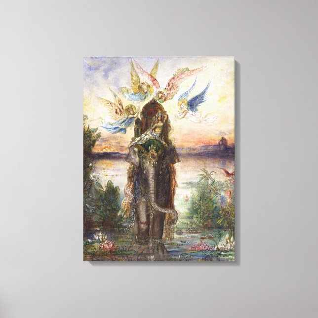 Sacred Elephant (Péri) von Gustave Moreau Leinwanddruck (Vorderseite)