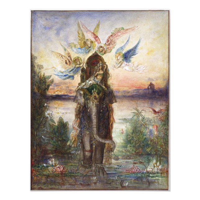 Sacred Elephant von Gustave Moreau Fotodruck (Vorne)