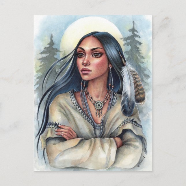 Sacred Feathers Postcard Postkarte (Vorderseite)