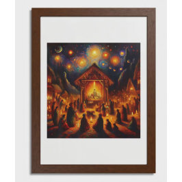 Sacred Fire Beneath the Starry Night Leinwanddruck