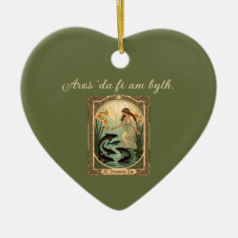Sacred Fish of Saint Dwynwen's Well in Wales Keramik Ornament