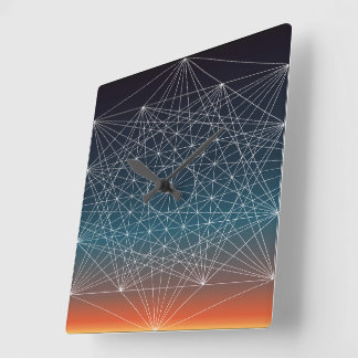 Sacred G Sunset Quadratische Wanduhr