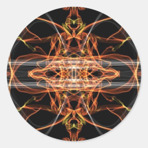 Sacred_Geo_Fractal_5 Runder Aufkleber