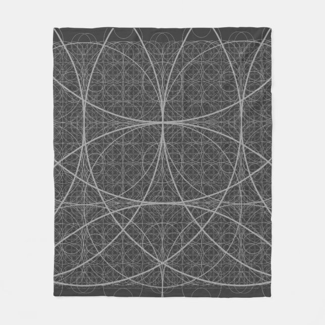 Sacred Geometry Circles Blume of Life Fleecedecke (Vorderseite)