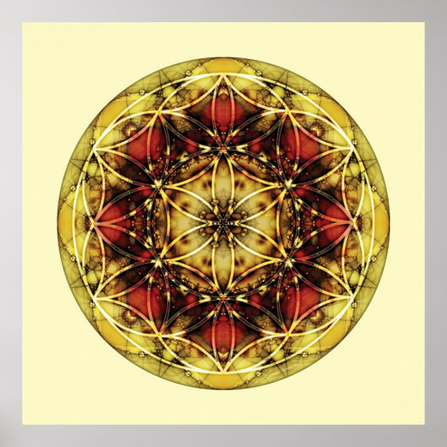 Sacred Geometry Mandala 6 Poster (Vorne)