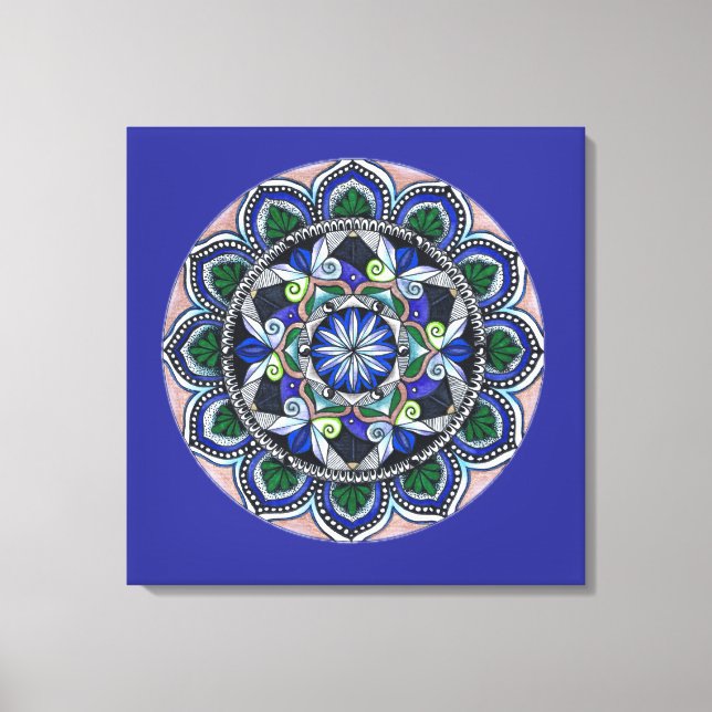 Sacred Geometry Mandala Leinwanddruck (Vorderseite)