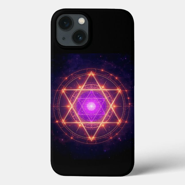 Sacred Geometry Mandala – Light Within the Cosmos Case-Mate iPhone Hülle (Rückseite)