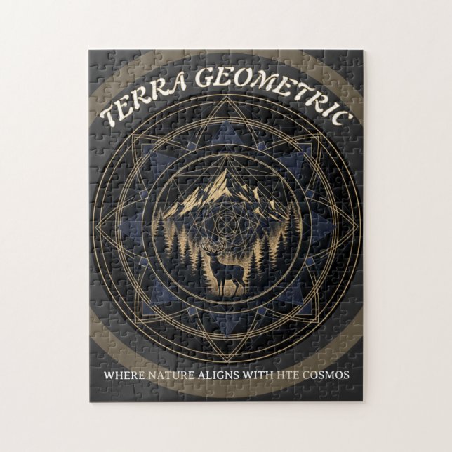 Sacred Geometry Nature Fusion • Mountains & Forest (Vertikal)