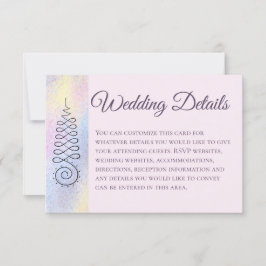 *~* Sacred Geometry Pastel Wedding Details RSVP Karte