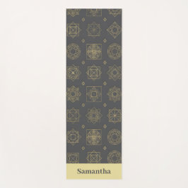 Sacred Geometry Pattern Minimal Luxe Yogamatte