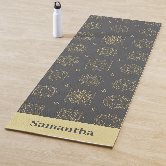 Sacred Geometry Pattern Minimal Luxe Yogamatte (Beispiel)