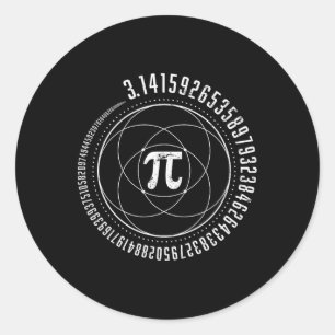 Sacred Geometry Pi Math Science Stem 3.14 Pi Tag 3 Runder Aufkleber