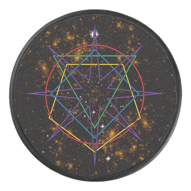 Sacred Geometry Sigil Eishockey Puck (Vorderseite)