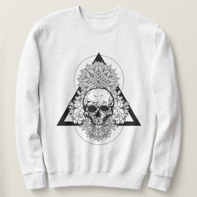 Sacred Geometry Skull Sweatshirt (Design vorne)