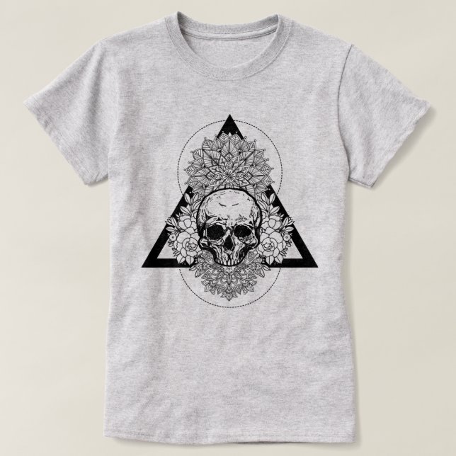 Sacred Geometry Skull T-Shirt (Design vorne)
