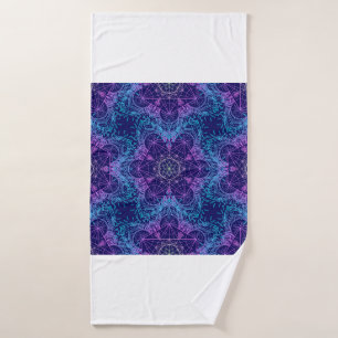 Sacred Geometry Symbols in Mandala nahtlos patter Badehandtuch