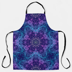 Sacred Geometry Symbols in Mandala nahtlos patter Schürze