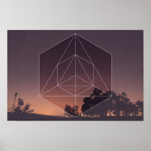 Sacred Geometry vs. The Nights Sky Poster