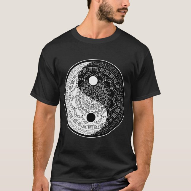 Sacred Geometry Yin Yang Dala T-Shirt (Vorderseite)