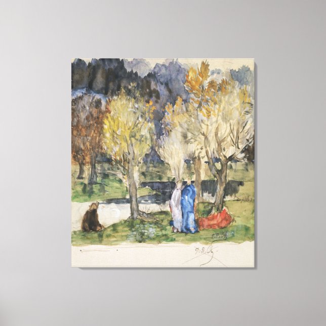 Sacred Grove von Pierre Puvis de Chavannes Leinwanddruck (Vorderseite)