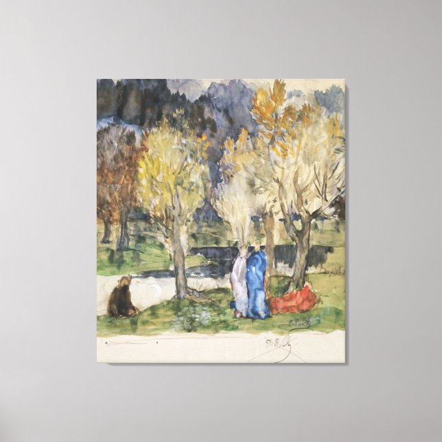 Sacred Grove von Pierre Puvis de Chavannes Leinwanddruck (Vorderseite)