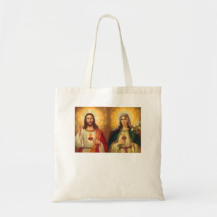 Sacred Heart and Immaculate Heart Picture Jesus an Tragetasche