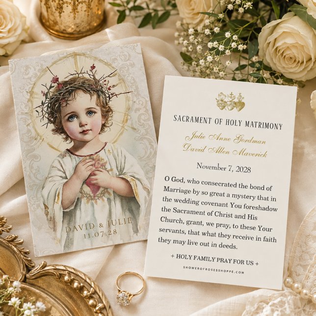 Sacred Heart Jesus Wedding Prayer Card (Von Creator hochgeladen)