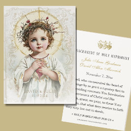 Sacred Heart Jesus Wedding Prayer Card