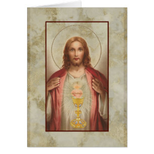 Sacred Heart Mass Offering Gold Marmor