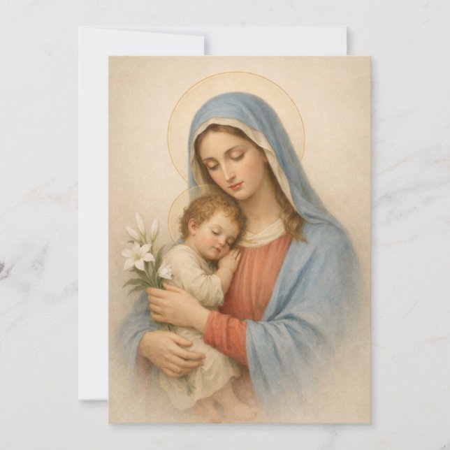 Sacred Heart of Jesus Cross Quote Floral Design (Vorderseite)