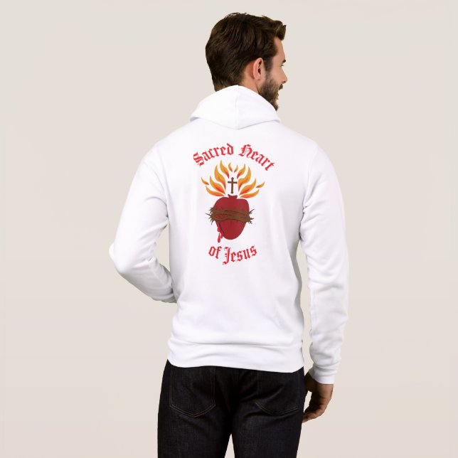 Sacred Heart of Jesus Hoodie (Schwarz voll)