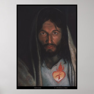 Sacred Heart of Jesus image "Heart of Mercy" Poster
