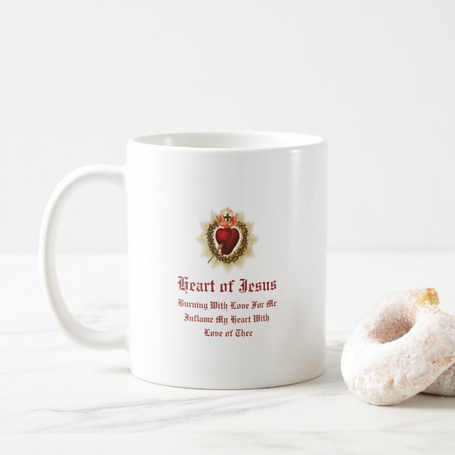 Sacred Heart of Jesus Mug Kaffeetasse (Mit Donut)