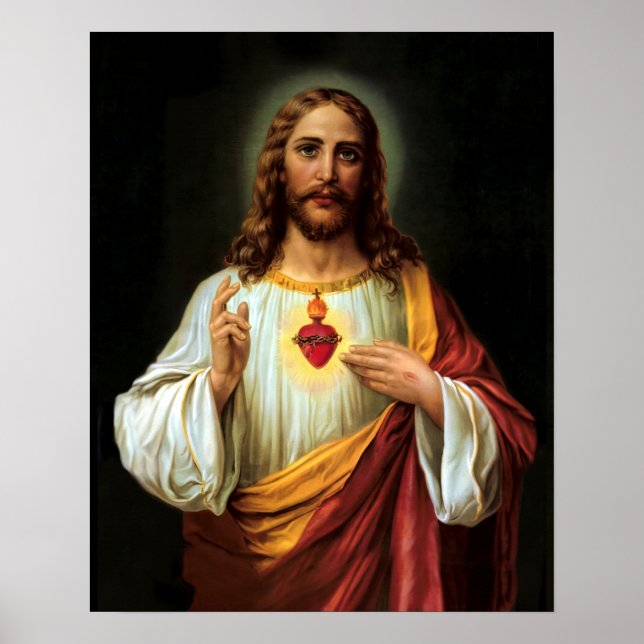 Sacred Heart of Jesus Traditional Poster (Vorne)