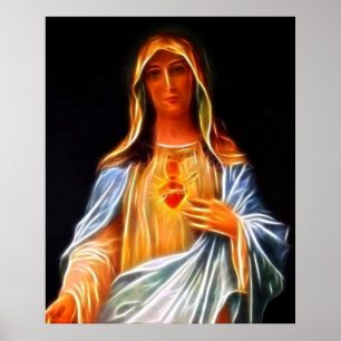 Sacred Heart of Jungfrau Mary Poster