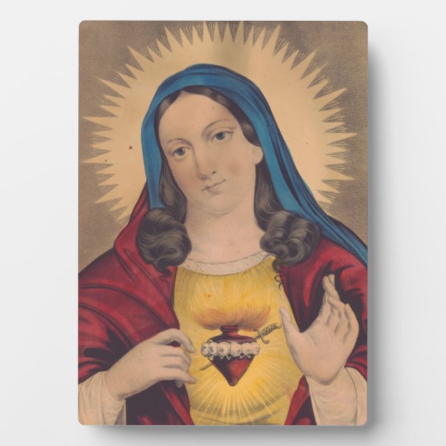 Sacred Heart of Mary Fotoplatte (Vorderseite)