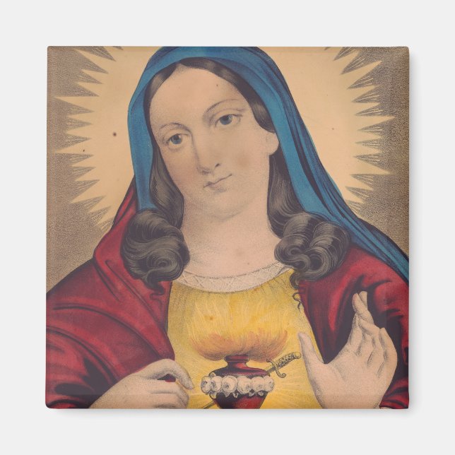 Sacred Heart of Mary Magnet (Vorne)