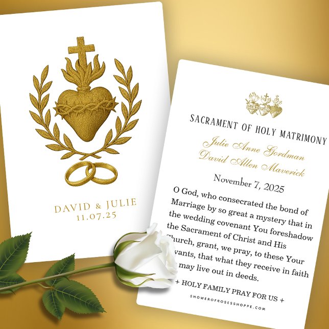 Sacred Heart & Wedding Bands Keepake (Von Creator hochgeladen)