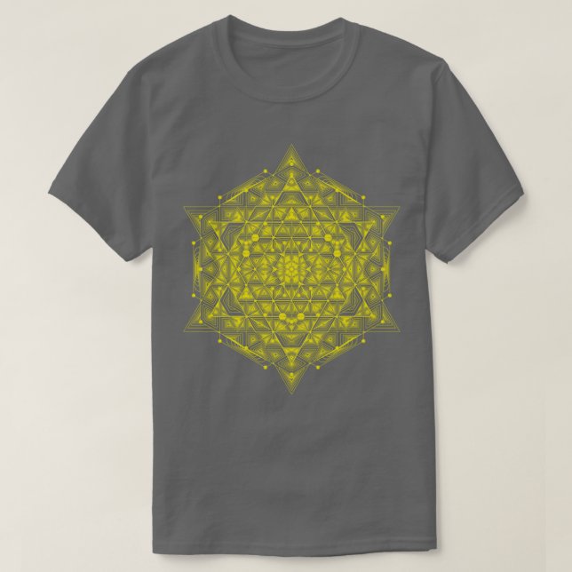 Sacred Hypercube Yellow T-Shirt (Design vorne)