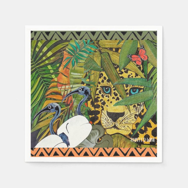 Sacred Leopard Serviette (Vorderseite)