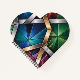 Sacred Light" Geometric Prayer Journal - Stained Notizbuch