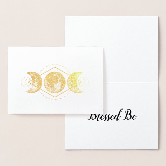 Sacred Moon Geometric Gold Folienkarte (Anzeige)