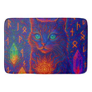 Sacred Neon Cat Badematte