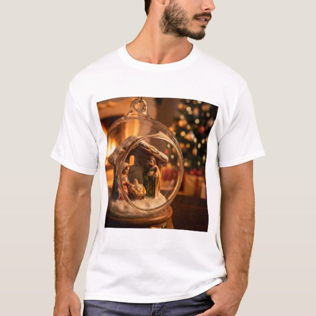 Sacred Night in the Snow Globe T-Shirt (Vorderseite)