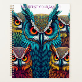 🦉 Sacred Owl Wisdom - Mystical Planning Journal Planer