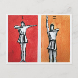 SACRED RHYTHMIC I,II DANCE MOVEMENTS POST CARD POSTKARTE