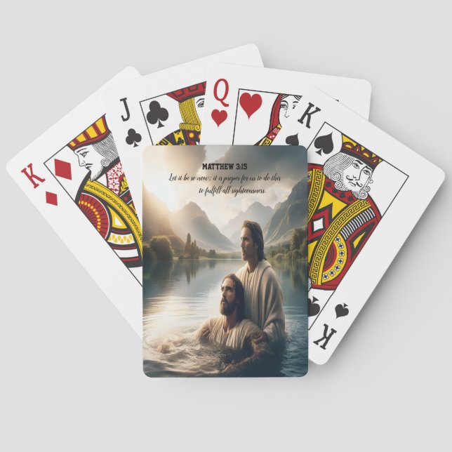 Sacred River Taufe in den Bergen Spielkarten (Rückseite)