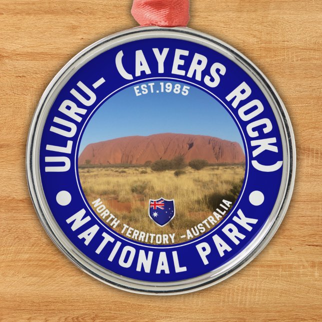 Sacred Rock of Australia – Uluru National Park Ornament Aus Metall (Von Creator hochgeladen)