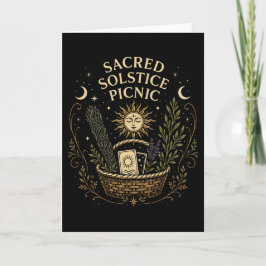Sacred Solstice Picnic Litha Postcard Karte